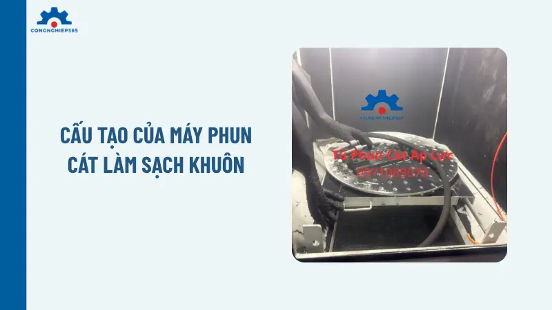 Cấu tạo chi tiết của máy phun cát làm sạch khuôn