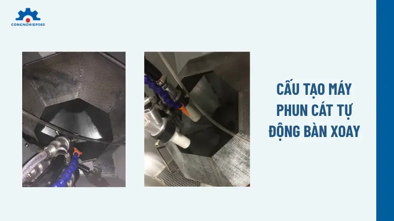 Nguyên lý hoạt động của hệ thống phun cát tự động bàn xoay